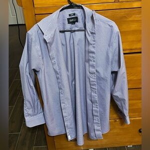 Kenneth Cole Awearness Purple Plaid Dress Slim Fit Shirt Size 16 1/2 32-33